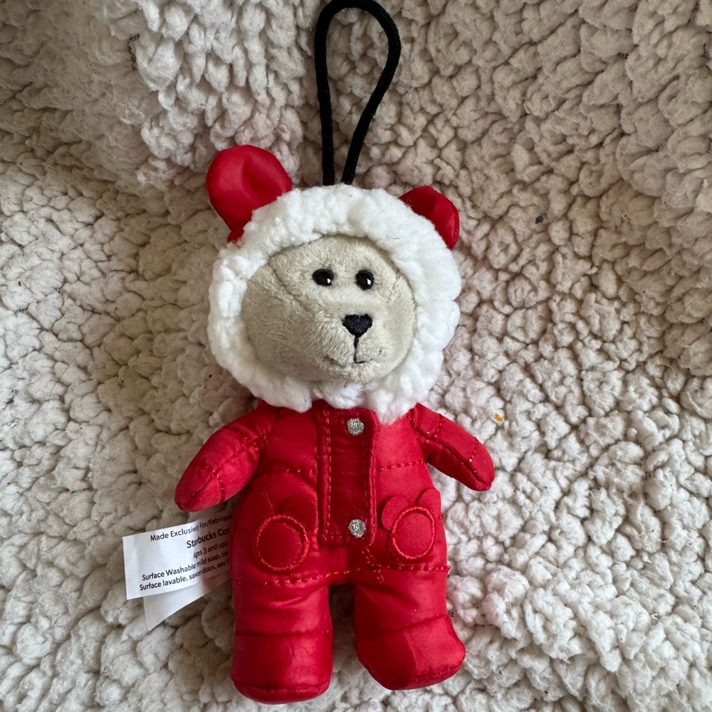 Cute Starbucks Bear Plush Ornament